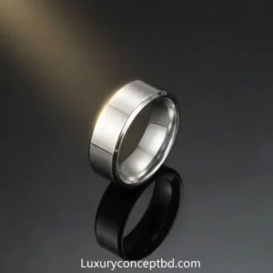 Men’s premium polished silver stainless steel ring – Luxury Concept BD