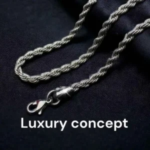 Men’s stainless steel silver rope chain necklace for men – Luxury Concept BD